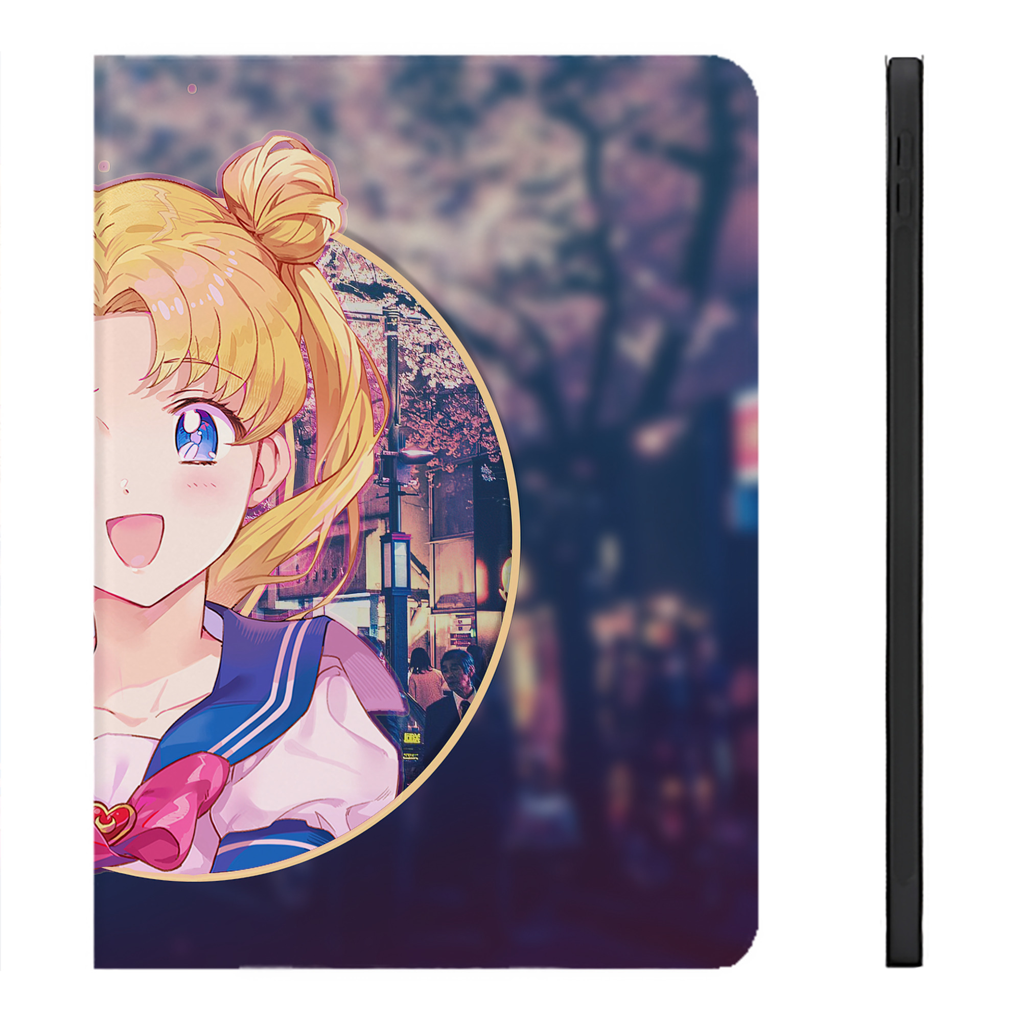 （画像用） 美少女戦士セーラームーン Sailor Moon IPadケース ペンホルダー付き ブックスタイルデザイン